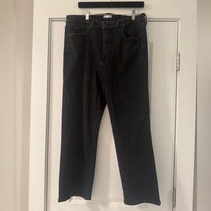 Good American Black Straight Leg Jeans